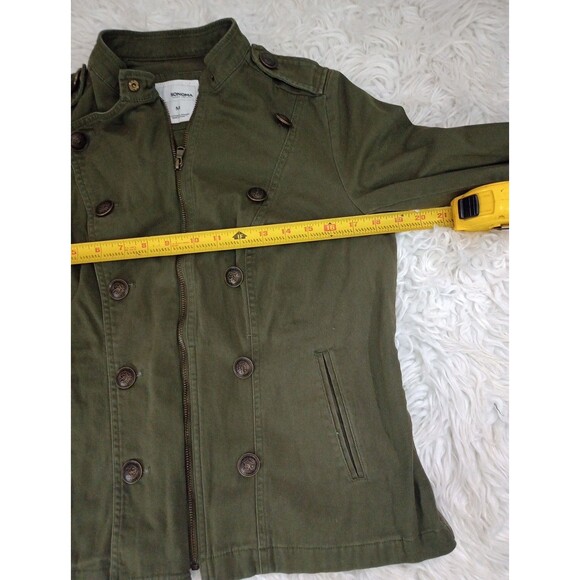 Sonoma Women’s Size Large Hunter Green Zip/ Button Down Jacket - Picture 5 of 8